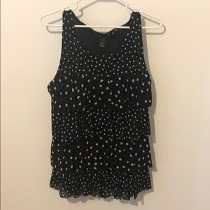 White House Black Market XL ruffled tank top